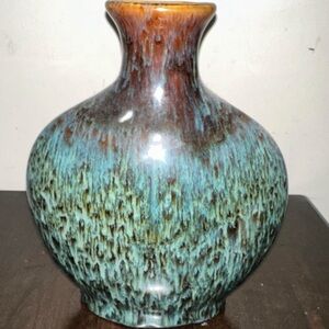 Elegant Blue and Brown Vase